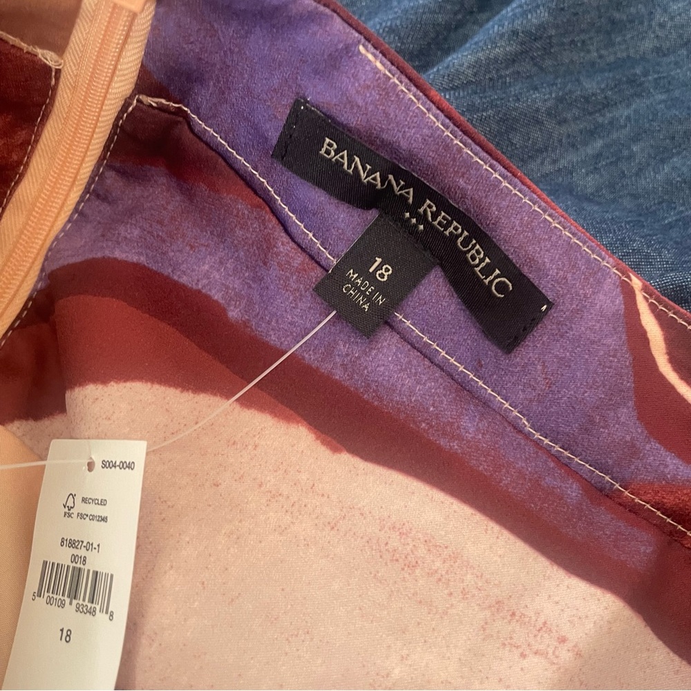 Banana Republic 18 Women's Drop Waist Maxi Skirt Purple - Picture 6 of 8